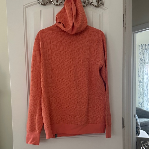 L.L. Bean Women's Coral Hoodie with Geometric Design - Picture 2 of 5